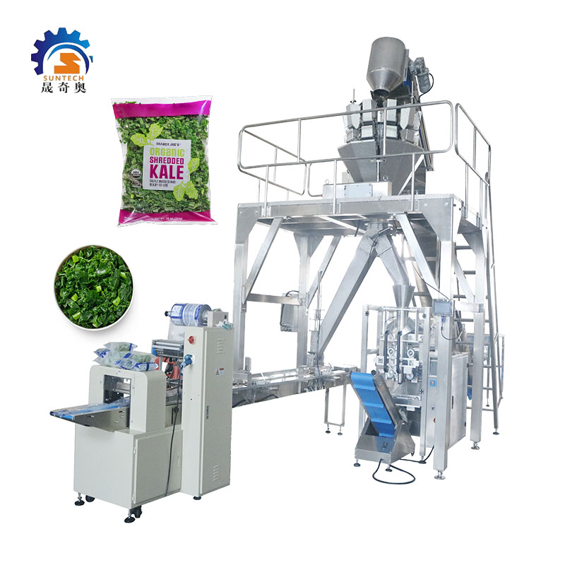 Long Service Life 10oz 284g 1kg Chopped Kale Leaves Filling Sealing Bagging Packing Machine