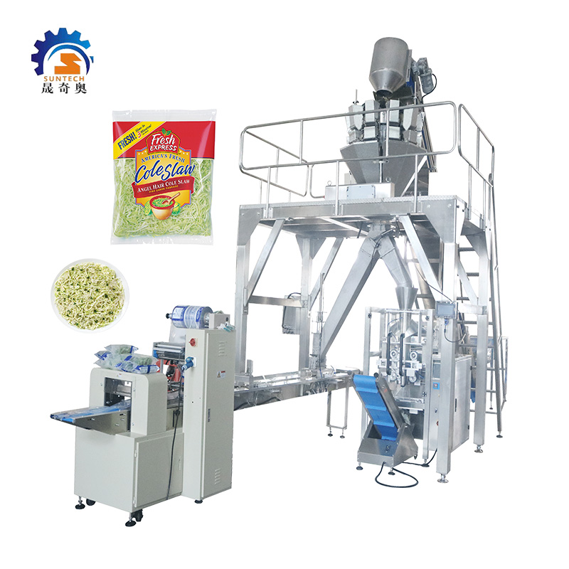 High Configuration 10oz 284g 1kg Shredded Green Cabbages Filling Bagging Granule Packing Machine