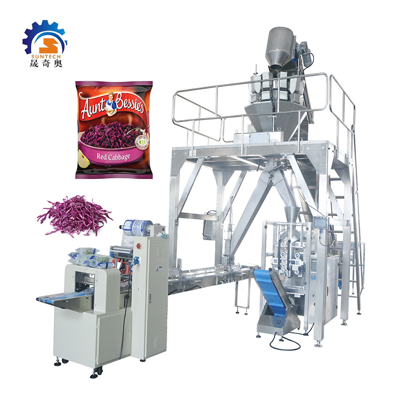 Intelligent Operation 270g 950g 1kg Shredded Red Cabbages Bagging Vegetables Packing Machine