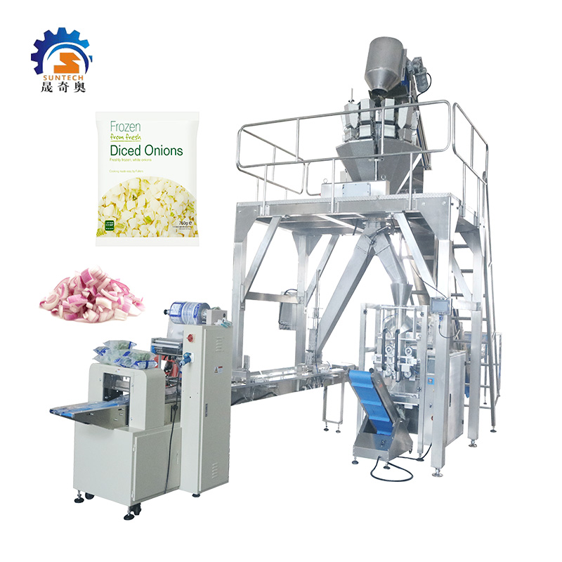 Automatic 100g 284g 1kg Sliced Red Onions Diced Onions Filling Bagging Granule Packing Machine