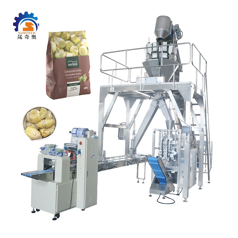 Automatic 450g 1kg Vegetables Baby Artichoke Hearts Vertical Filling Packing Machine