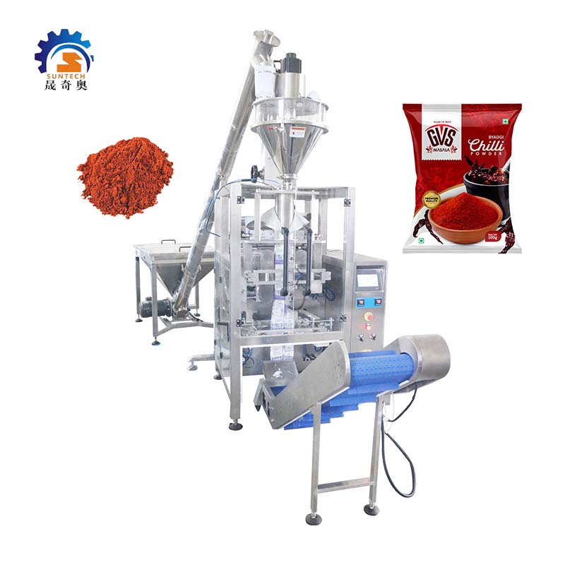Fully Automatic Red Chili Powder Spices Powder Seasoning Powder VFFS Packing Equipment
