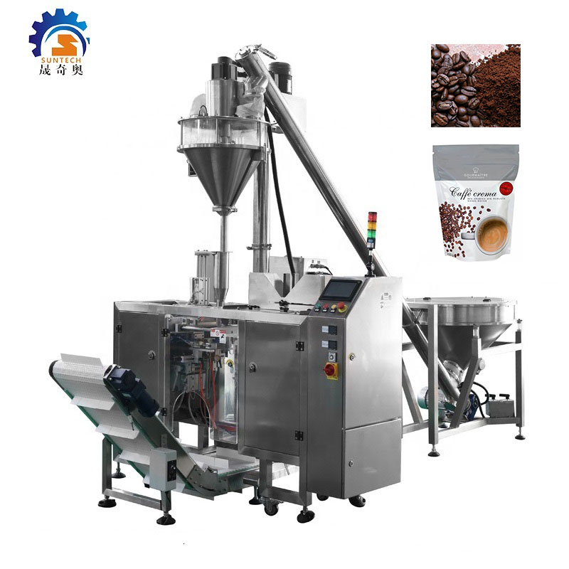 Automatic Premade Powder Doypack Bag Packing Machine For Zipper Flour Milk Coffee Spice Powder Packaging Machine