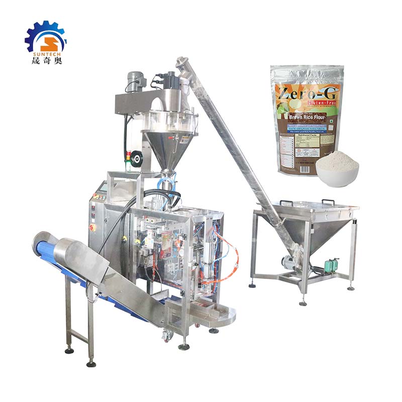 Single Station 1kg Rice Flour Powder Premade Bag Zip-lock Bag Doypack Packing Machine
