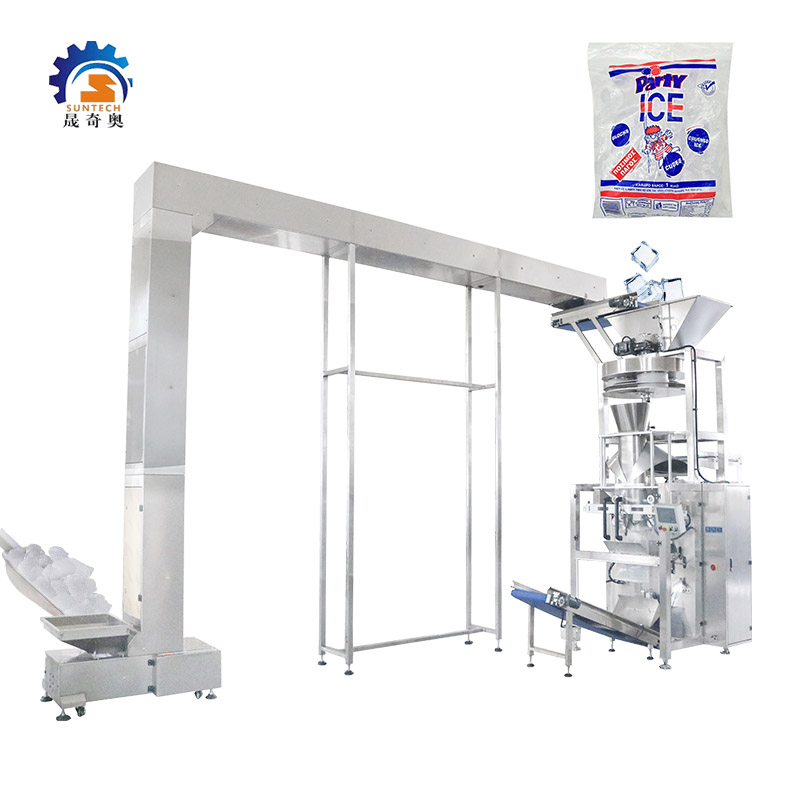 Automatic Granule 7kg 8kg 9kg Frozen Ice Cubes Vertical Forming Filling Packing Machine