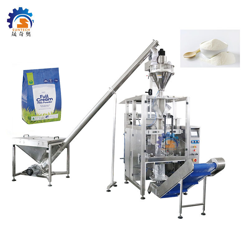 Automatic 250g 500g 1kg Masala Spice Fruit Enzyme Powder Protein Milk Detergent Washing Powder Filling Sealing Packing Machine