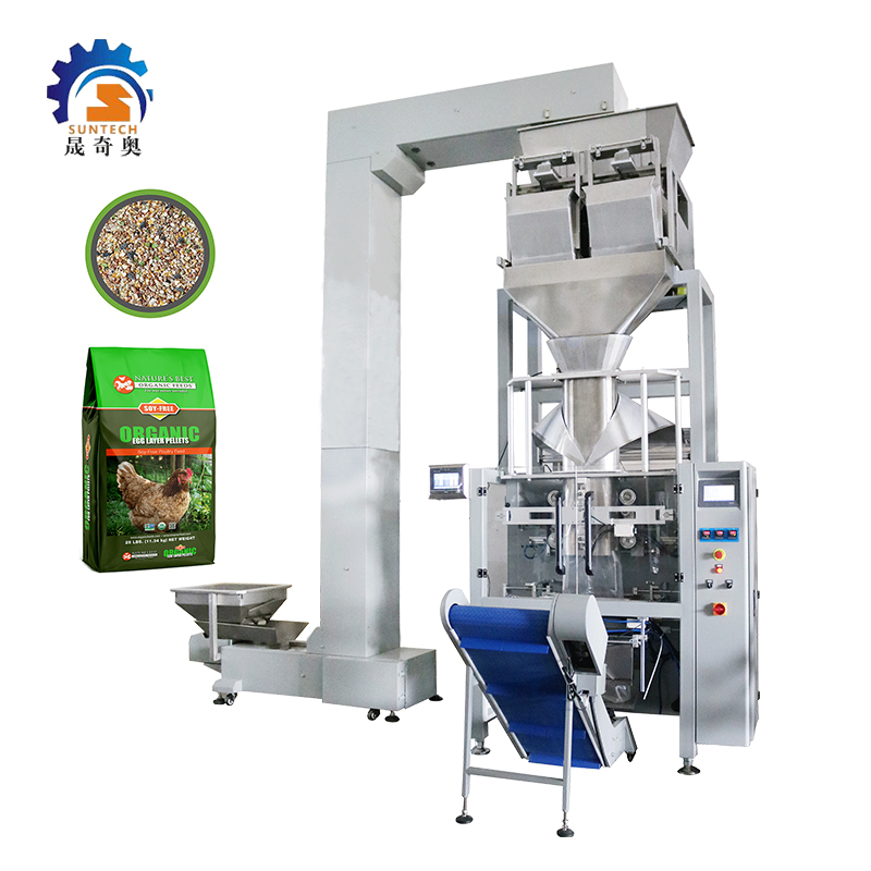 Automatic 18kg 20kg 25kg Granule Sheep Foods Lamb Feed Paper Plastic Bag Packing Machine