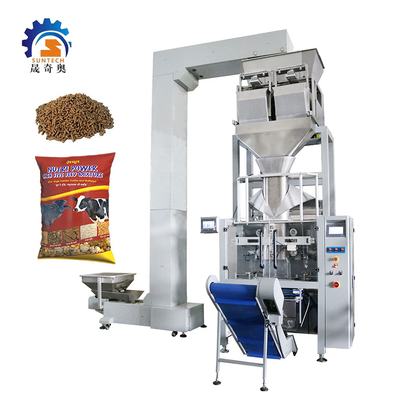 Automatic 15kg 19kg 21kg Granule Cattle Feed Pellets Cow Food Calf Provender Packing Machine