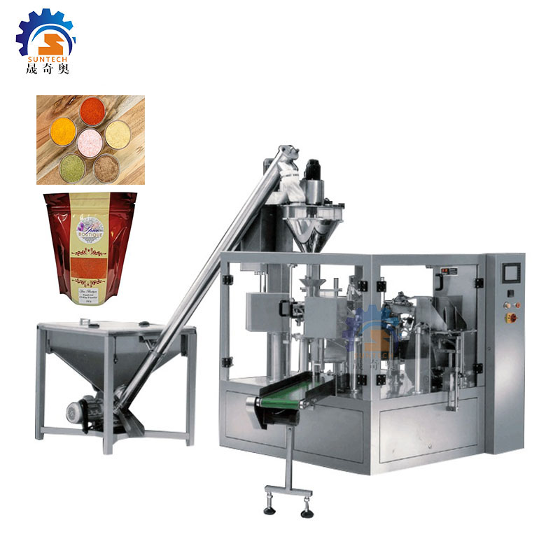 Coffee Milk Spices Powder Doypack Zipper Premade Bag Powder Packing Machine