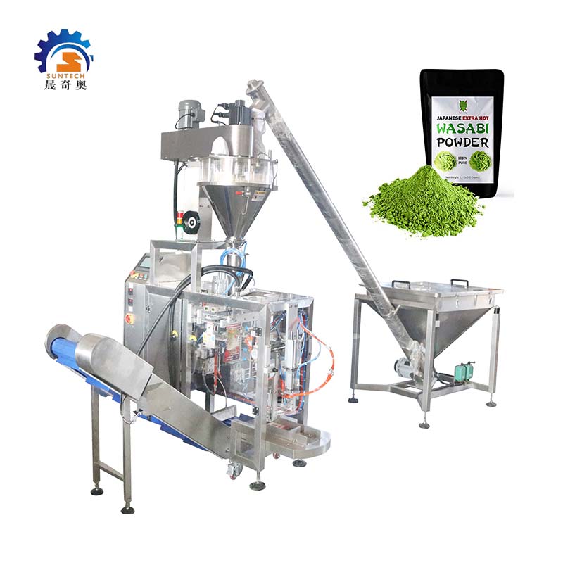 Automatic Wasabi Powder Premade Bag Zipper Bag Screw Filling Single Station Packing Machine