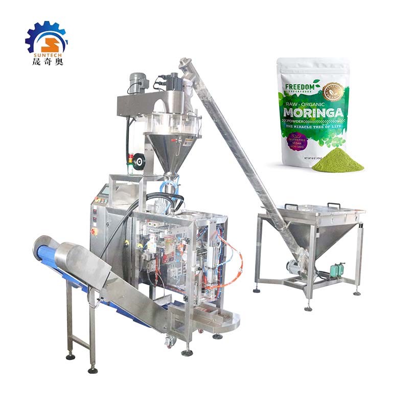 Single Station Green Moringa Powder Stand Up Bag Zip-lock Bag Paper Bag Packing Machine