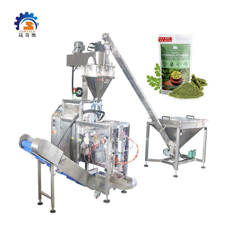 Single Station 1kg Moringa Powder Stand Up Bag Zip-lock Bag Paper Pouch Packing Machine