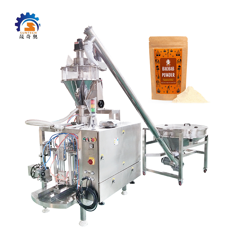 Doypack Single Station 100gr Organic Baobab Powder Stand Up Pouch Easy Tear Packing Machine