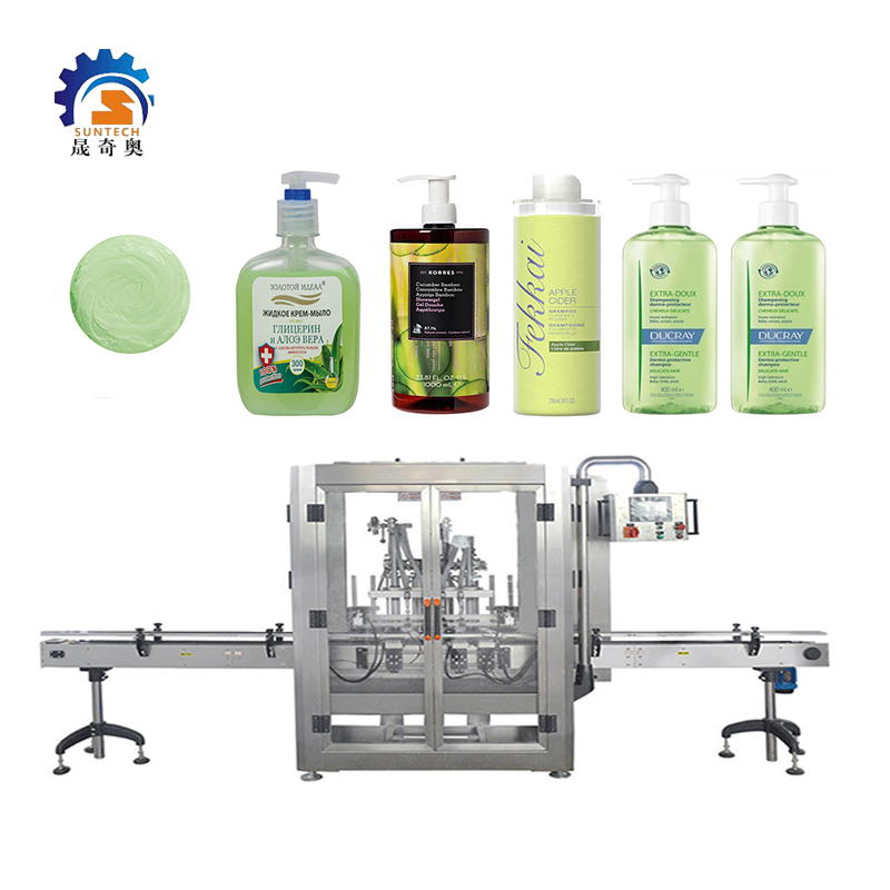 Automatic Liquid Green Tea Flavor Shampoo Hand Washing Squeeze Nozzle Bottle Packing Machine
