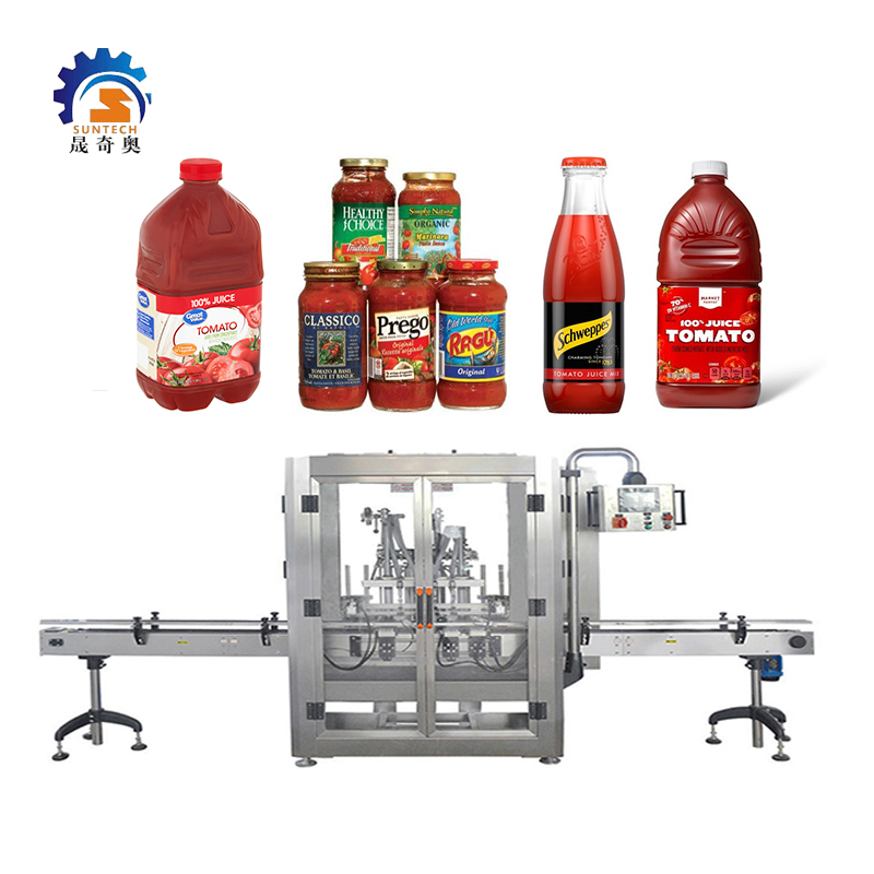 Multi-functional Beverage Drink Vegetables Juice Tomato Jam Sauce Bottle Filling Capping Machine