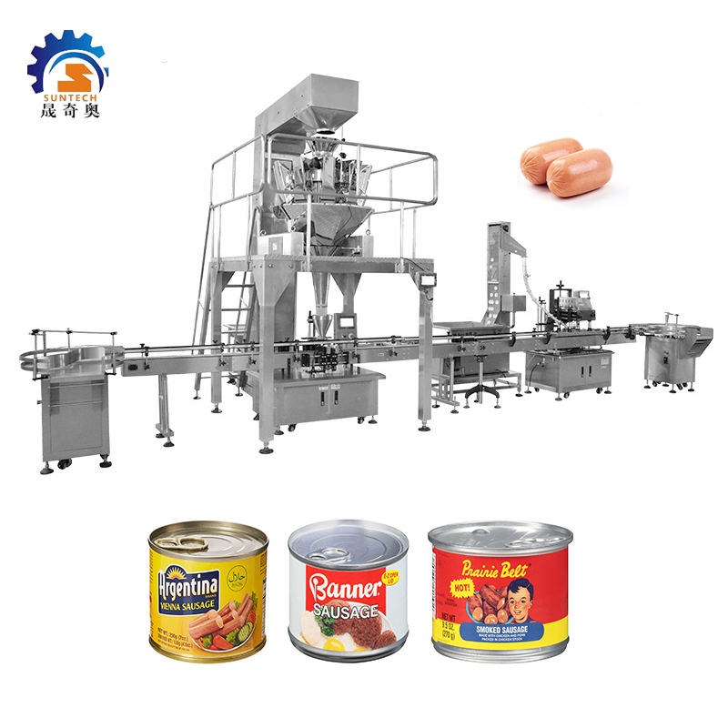 Automatic Granule 200g Vienna Sausage Foods Smoked Sausage Foods Packing Weighing Machine