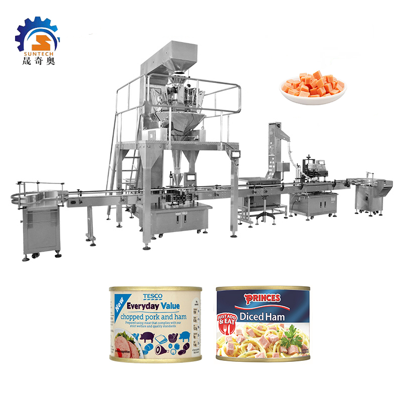 Granule 300g Chopped Pork & Ham Vienna Sausage Diced Ham Packing Filling Machine