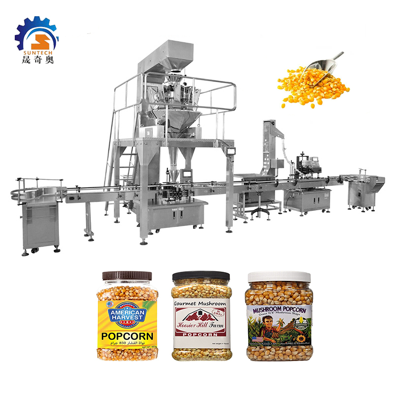 Granular 850g Harvest Popcorn Gourmet Mushroom Popcorn Large Square Can Packing Capping Machine