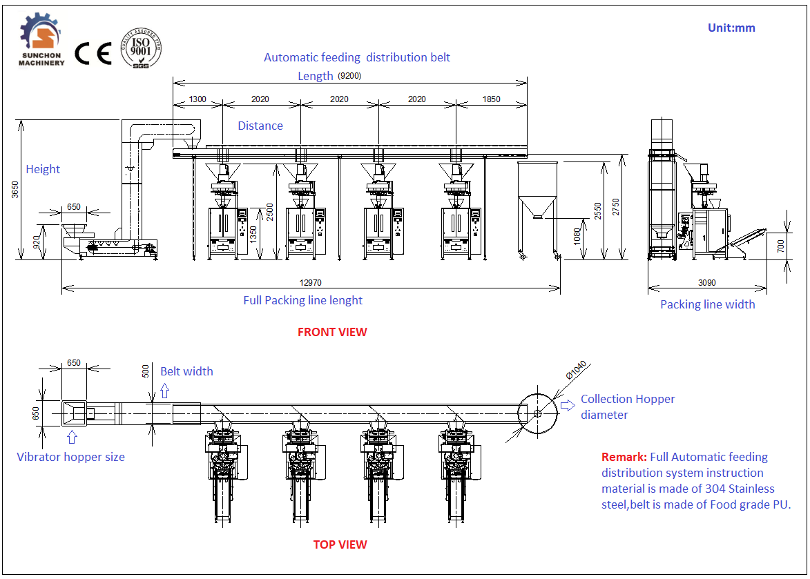 suntech's automated peanut packaging machine production line