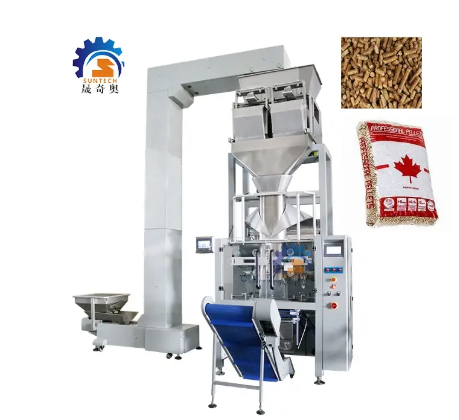 high quality full automatic pe big bag 5kg 10kg 15 kg wood pellet filling sealing packing machine-suntech