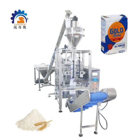 automatic auger screw powder corn flour brick bag vffs forming packing machine-suntech